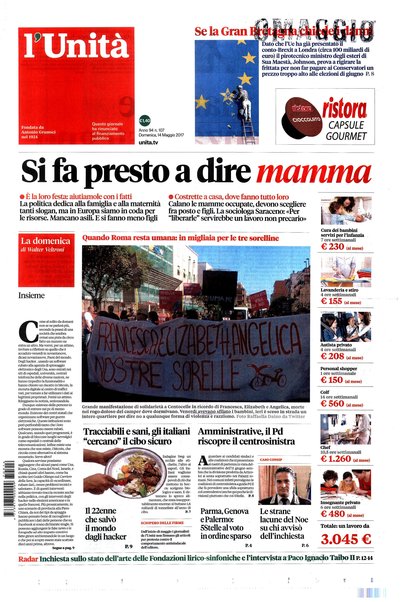 L'Unità : organo centrale del Partito comunista italiano